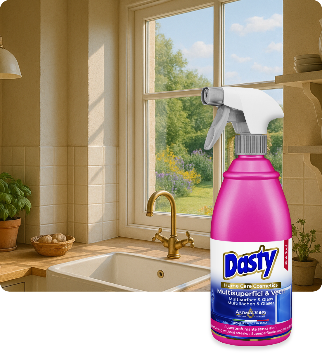 Dasty Glass & Multisurfaces Pink Spray 700Ml It