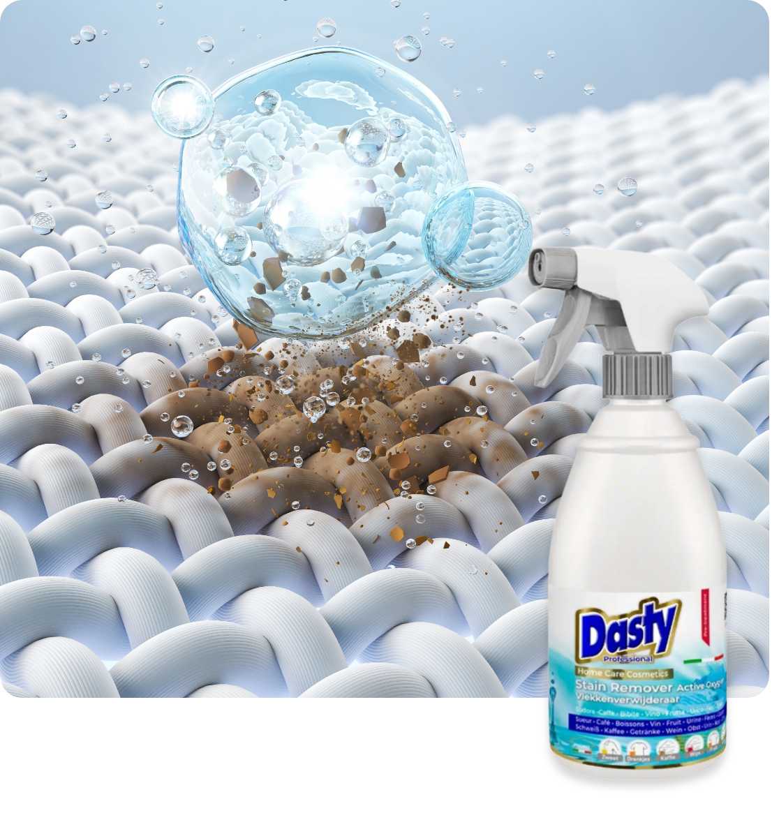 Dasty Stain Remover&Odors Włoski Odplamiacz Do Tkanin Bez Chloru 600Ml